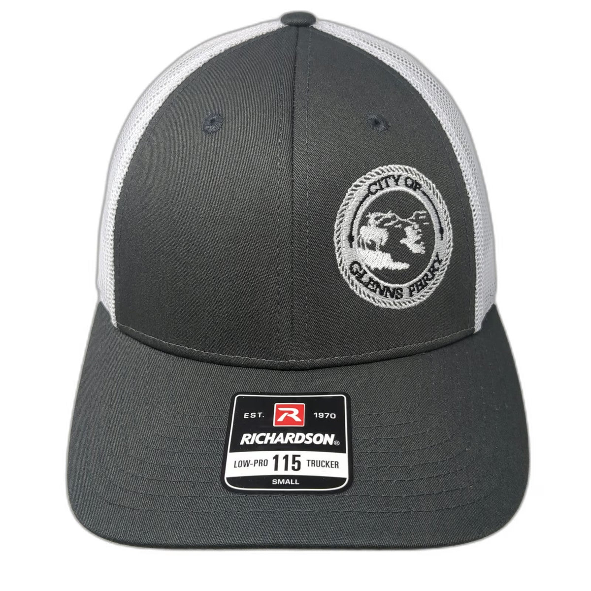 Richardson Trucker Hat Gray S City of Glenns Ferry Mesh Snapback Low Pro 115