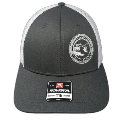 Richardson Trucker Hat Gray S City of Glenns Ferry Mesh Snapback Low Pro 115