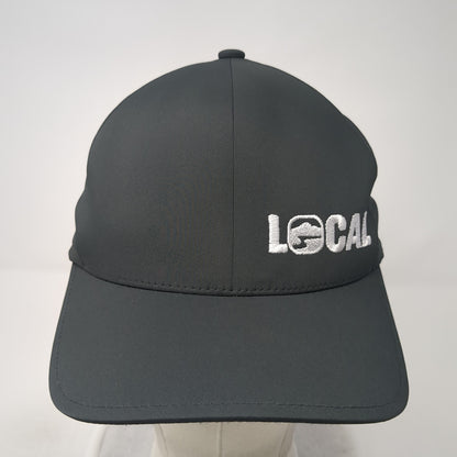 Local Fitted Hat Gray Medium Embroidered Flexfit Delta Solid Outdoor
