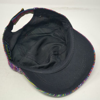Nexgen Army Cap Purple Red One Size Strapback Hat Woven Cotton Striped Pattern