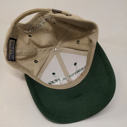 Falcon Men's Slideback Hat Tan Adjustable Embroidered Crawford TX George W. Bush