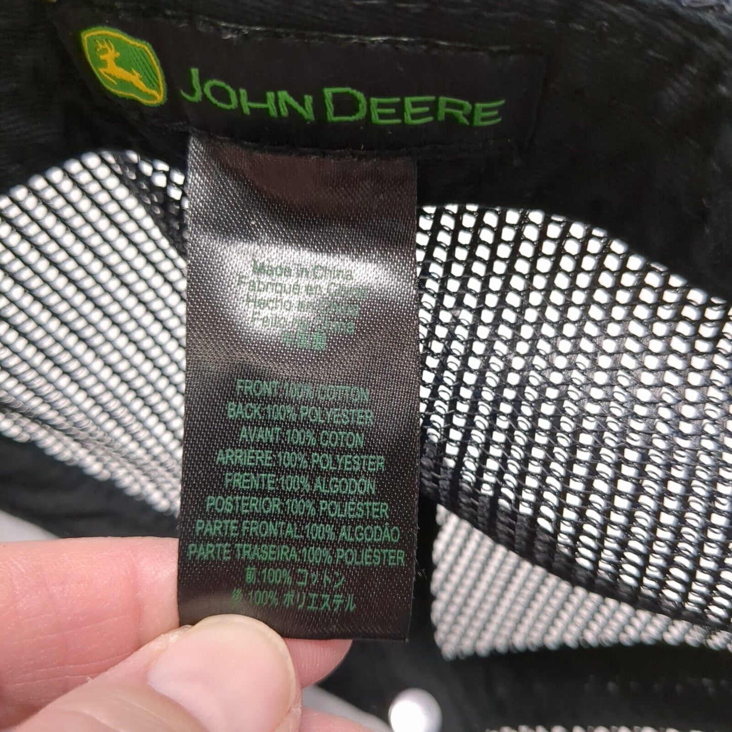 John Deere Snapback Trucker Hat Blue One Size Quality Farm Equipment
