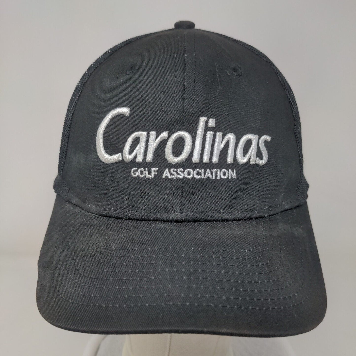 Carolinas Golf Association Snapback Trucker Hat Black OSFA Mesh Back Embroidered