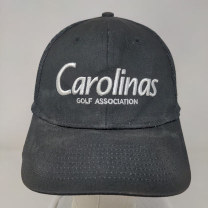 Carolinas Golf Association Snapback Trucker Hat Black OSFA Mesh Back Embroidered