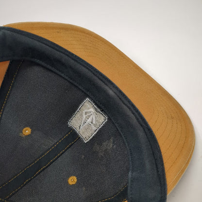 Volcom Snapback Hat Brown One Size Stone Logo Flat Brim 6-Panel Skateboarding