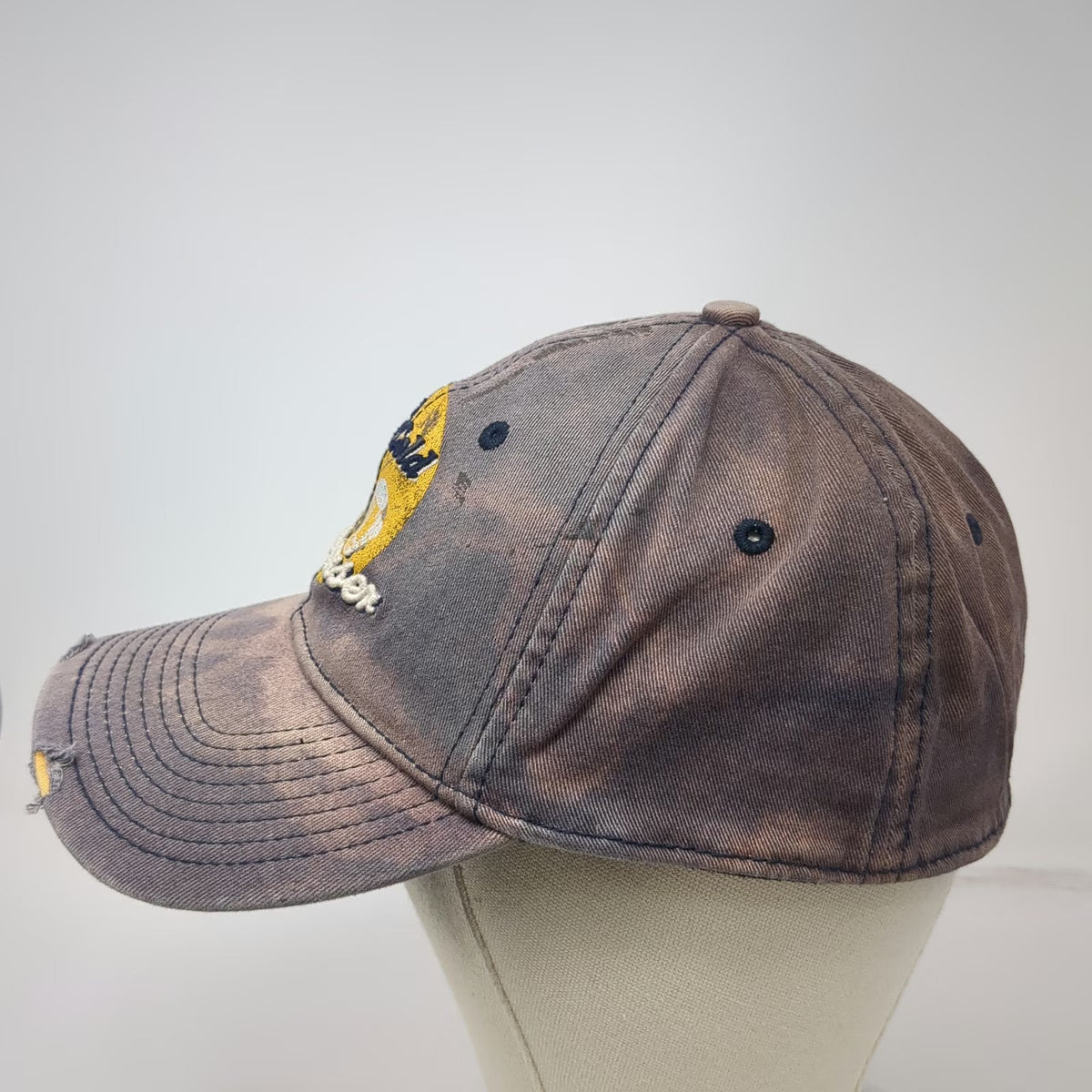 A-Flex Baseball Cap Blue One Size Budweiser King of Beers Stretch Fit Crown Hat