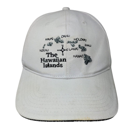 Surfware Strapback Hawaiian Islands Strapback Hat White OSFA Embroidered