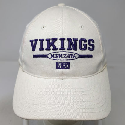Minnesota Vikings NFL Reebok Hat White One Size Adjustable Strapback Cotton Logo