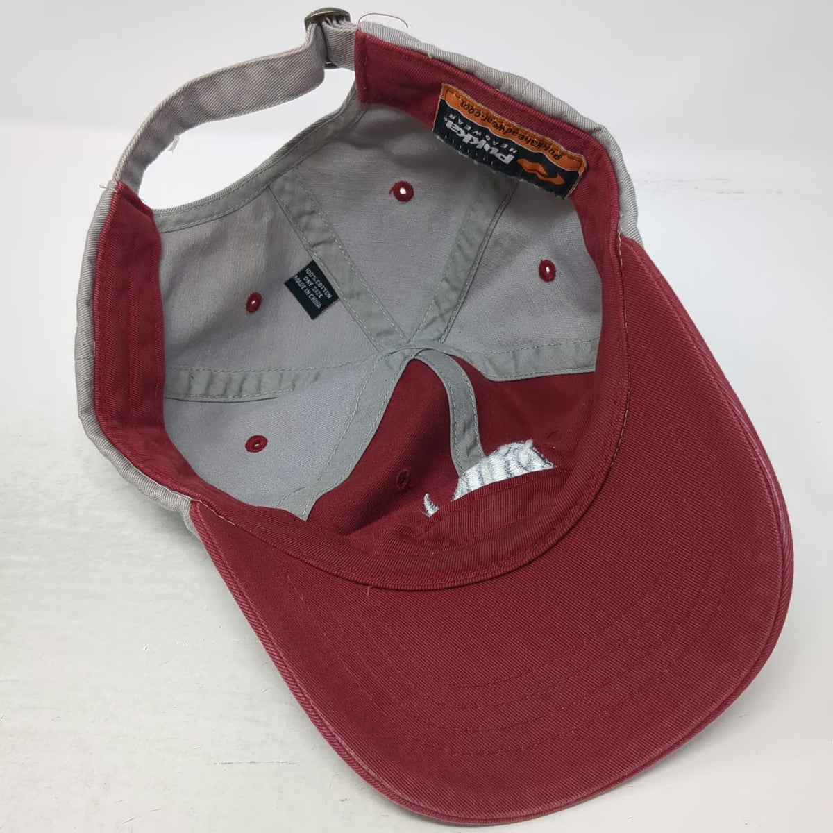 Pukka Baseball Cap Red Gray One Size NCAA Washington State University Alumni Hat