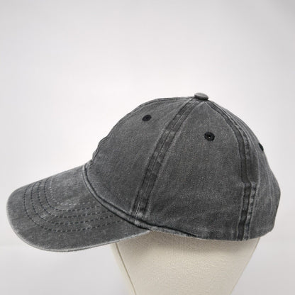 Unbranded Strapback Hat Gray One Size Adjustable Vented Holes 6 Panel Blank