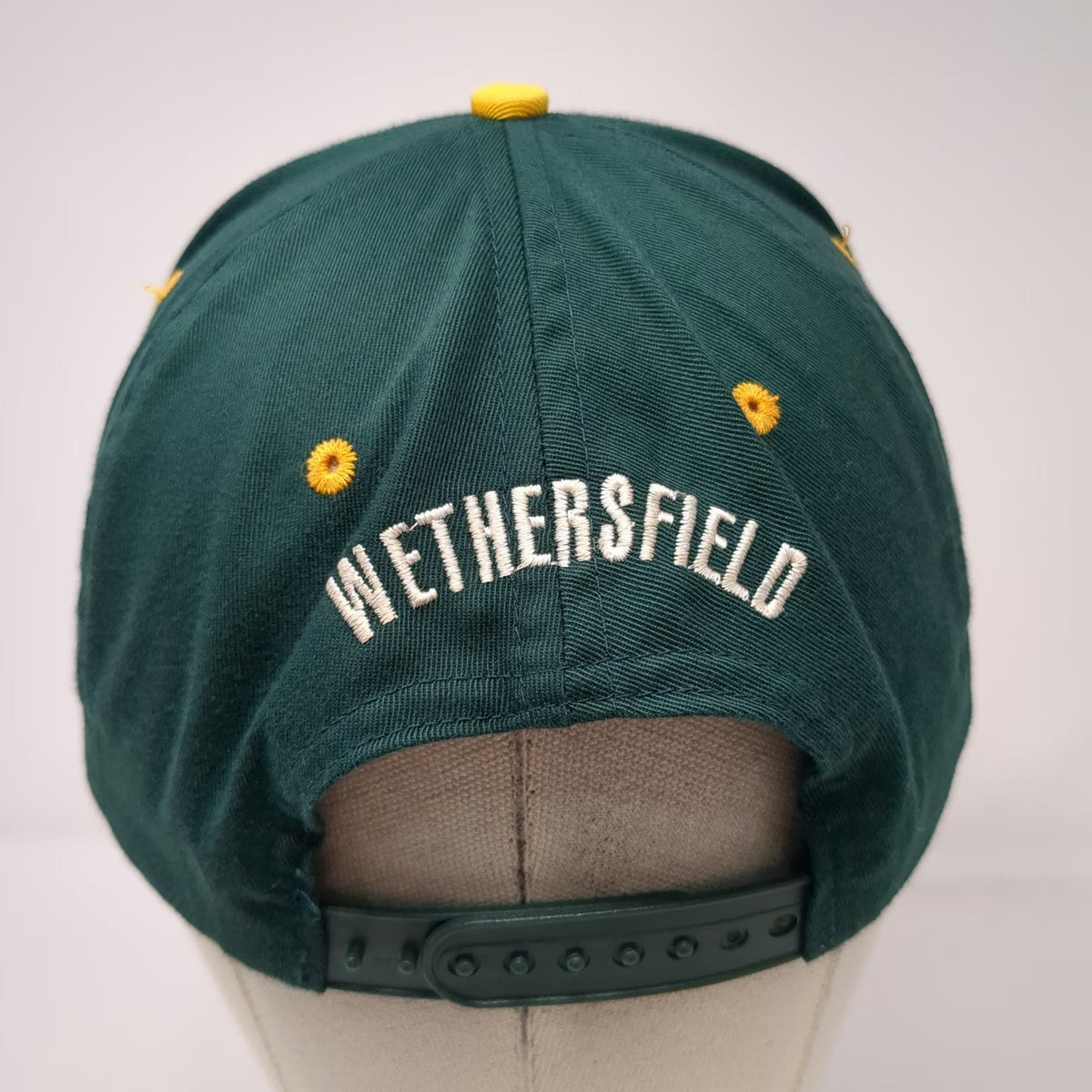 Foremost Athletic Snapback Hat Green Yellow L Wethersfield Embroidered W Logo