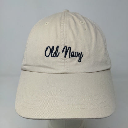 Old Navy Men's Strapback Hat Tan Size M/L Embroidered Logo Cotton