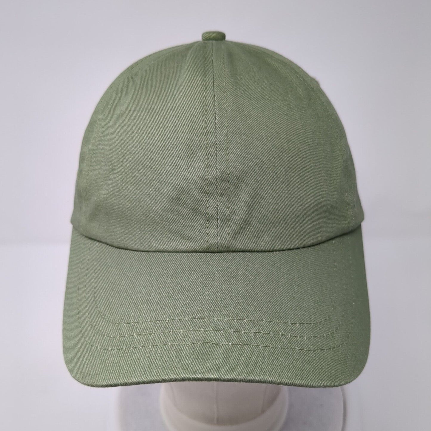 Unbranded Strapback Hat Green One Size Adjustable Blank Solid 6 Panel