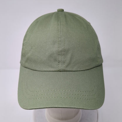 Unbranded Strapback Hat Green One Size Adjustable Blank Solid 6 Panel