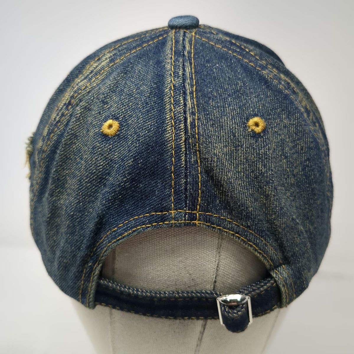 Blue 5 Panel One Size American Flag 250th Anniversary Frayed Denim USA 1776 Hat
