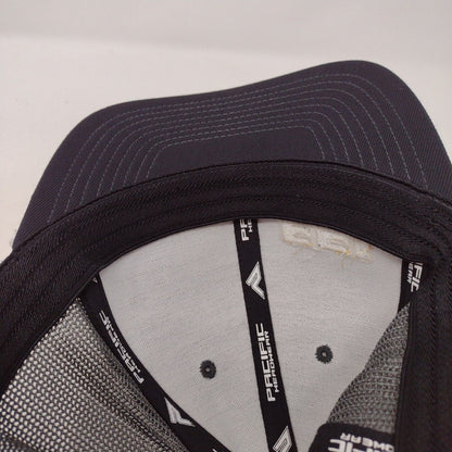 ESI Fitted Mesh Back Trucker Hat Gray L-XL Embroidered Colorblock