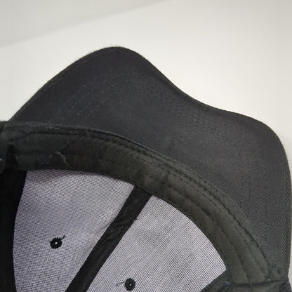 Unbranded Strapback Hat Black One Size Adjustable 6 Panel Blank Polyester