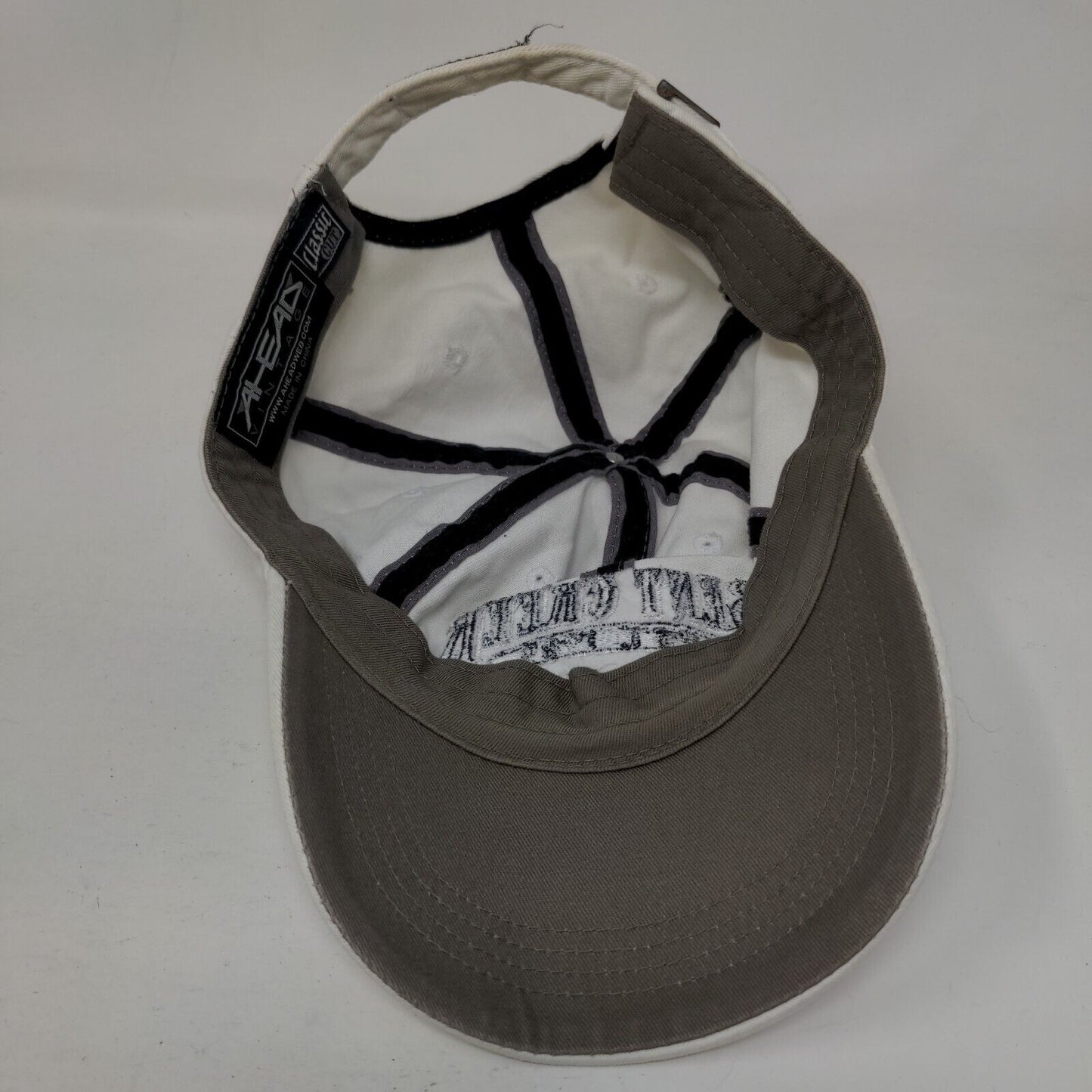 Bent Creek Slideback Hat White Classic Cut Embroidered Ahead Vintage
