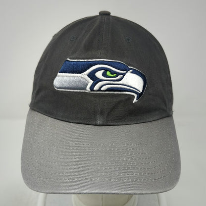 NFL Team Apparel Seattle Seahawks Gray One Size Slideback Hat Cotton Embroidered