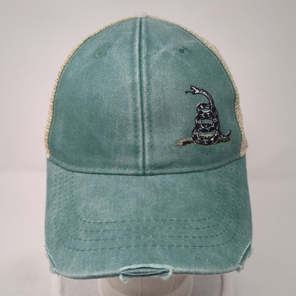 Don't Tread on Me Snapback Mesh Back Trucker Hat Green One Size Adams