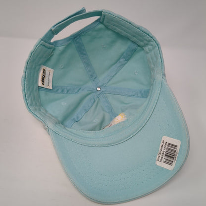 Cozumel Strapback Hat Blue One Size Adjustable Sun Palm Tree 6 Panel
