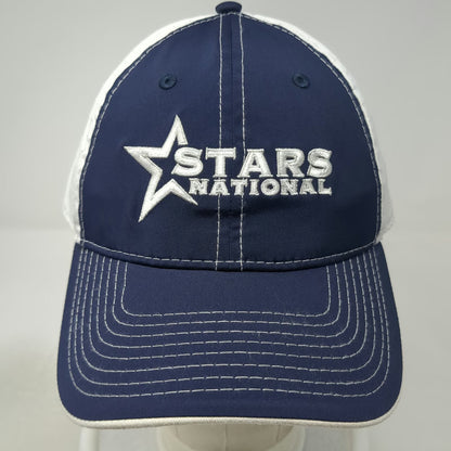 The Game Stars National Baseball Cap Blue White One Size Slideback Perforated