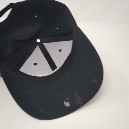 Grainger Strapback Hat Black One Size Adjustable Embroidered Halo