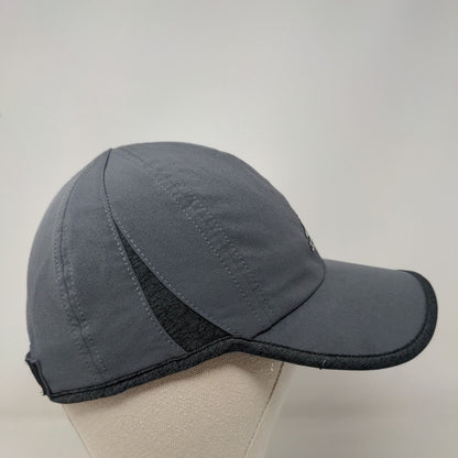 Adidas Strapback Hat Gray One Size Adjustable Breathable Vented Holes 6 Panel