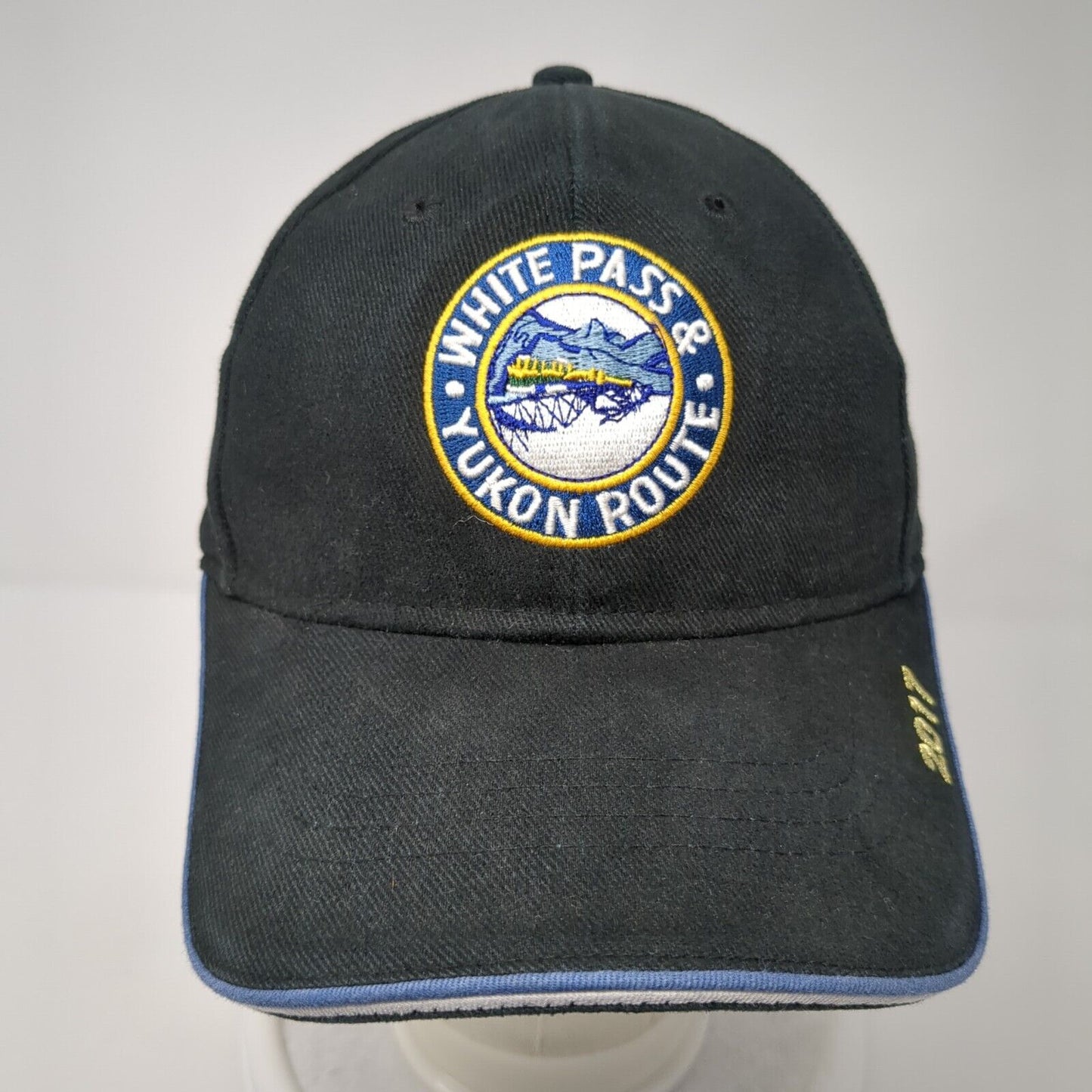 White Pass & Yukon Route Strapback Hat Black One Size Skagway Alaska