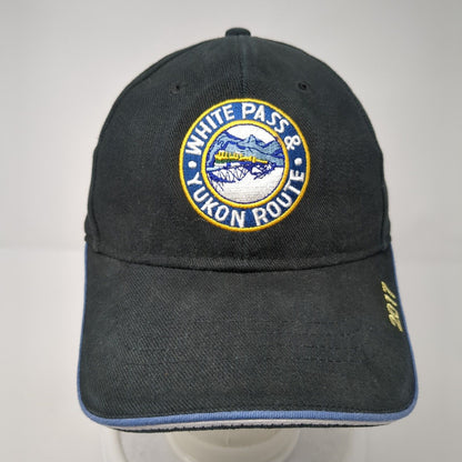 White Pass & Yukon Route Strapback Hat Black One Size Skagway Alaska