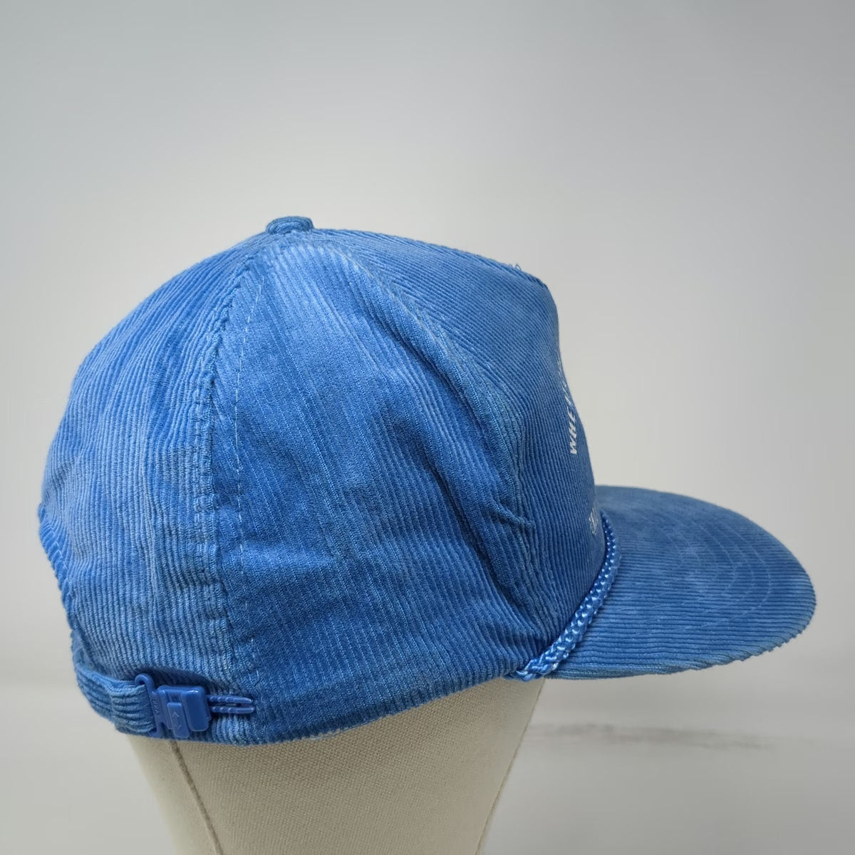 Otto 5 Panel Blue One Size Corduroy Wheat Growers Endicott Snapback Rope Hat