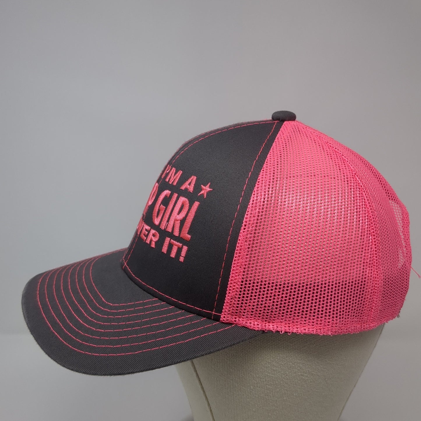 Yes I'm A Trump Girl Get Over It! Snapback Trucker Hat Multi One Size