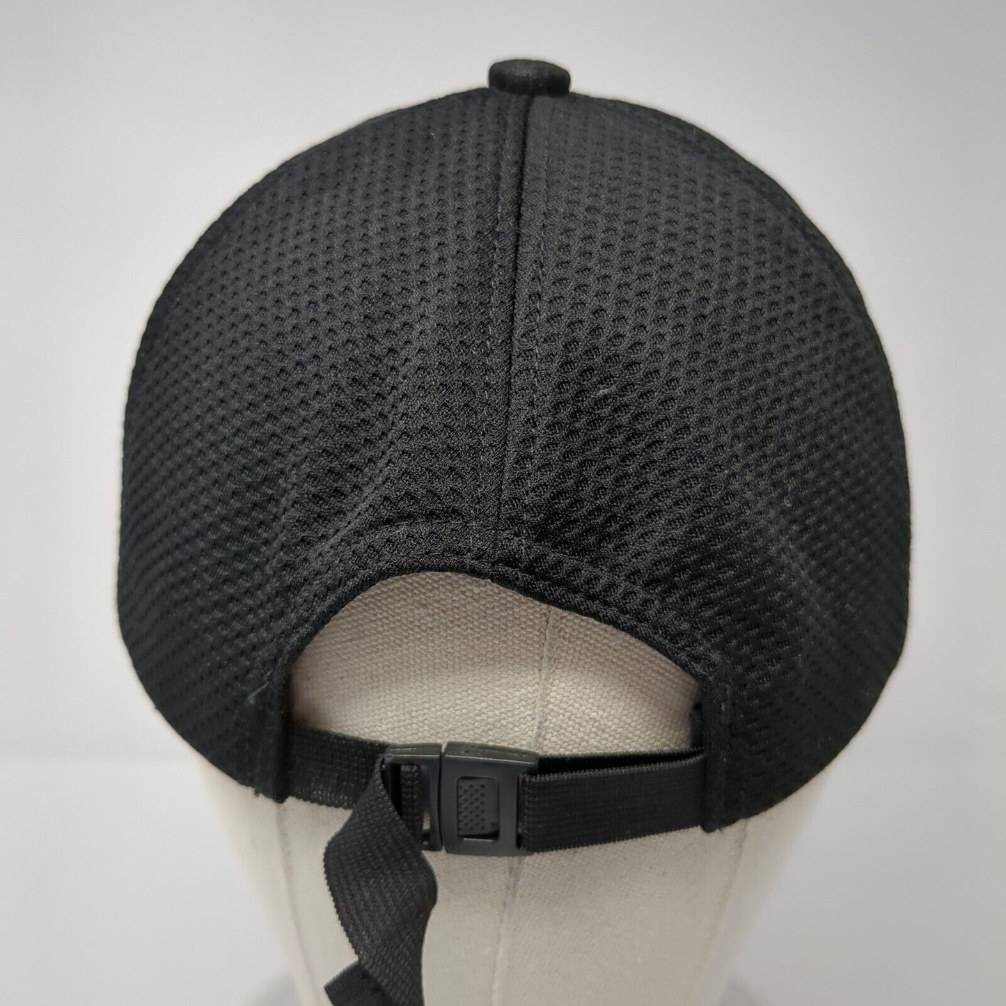 Champion Strapback Hat Black One Size Adjustable Embroidered 6 Panel