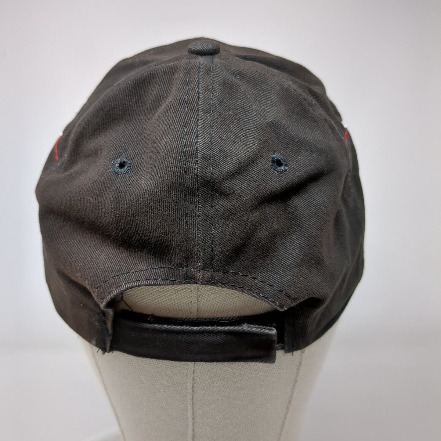 Veteran Proudly Served Strapback Hat Black OSFM Adjustable Embroidered
