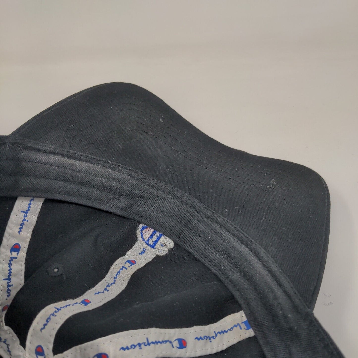 Champion C Logo Slideback Hat Black OSFA Embroidered Solid 6 Panel