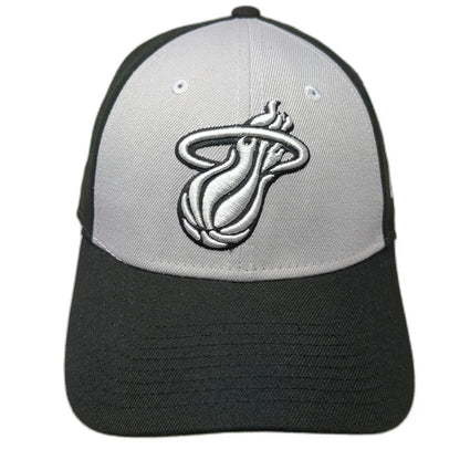 New Era NBA Miami Heat Black One Size Cap Hat Embroidered Logo Curved Brim Strap