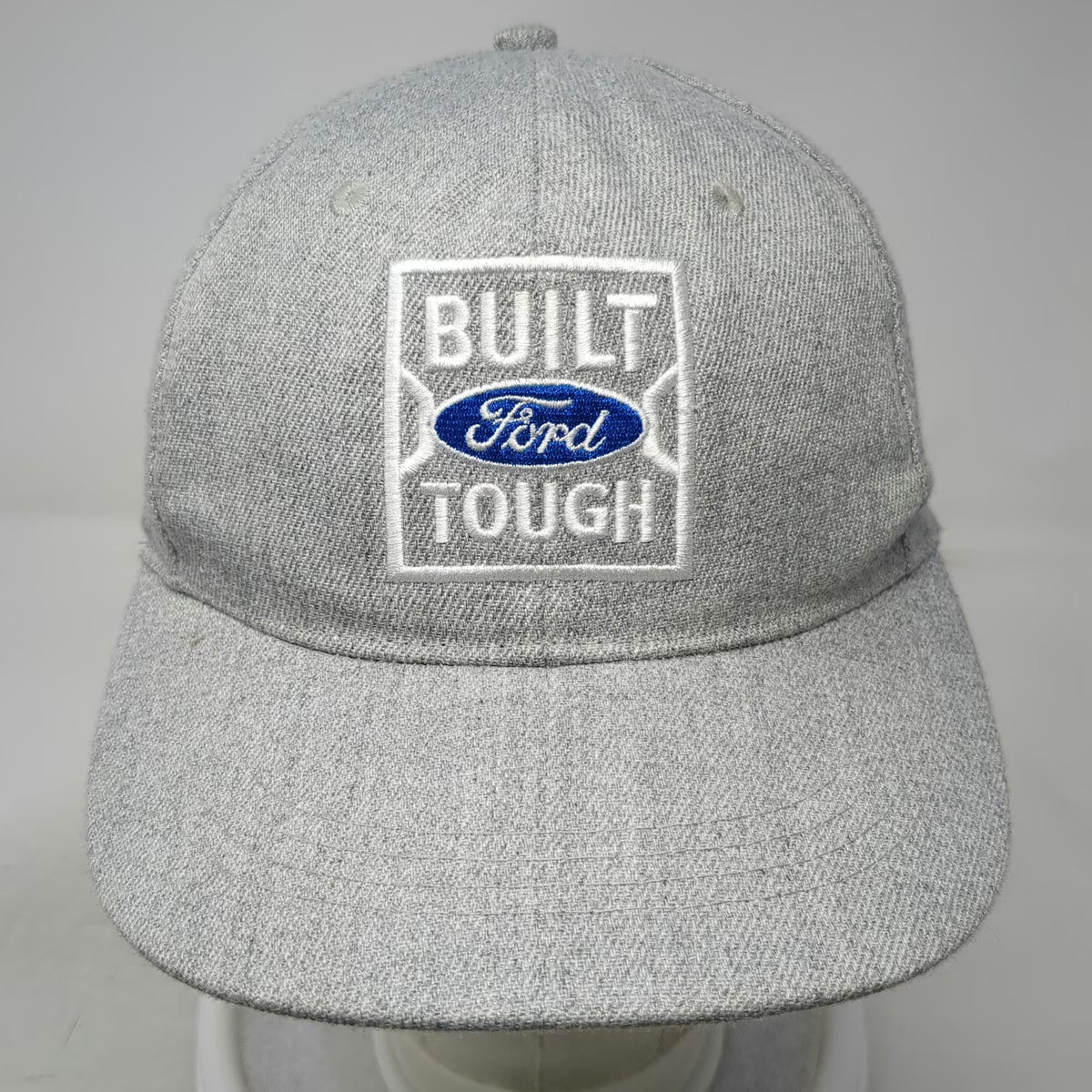 Ford Snapback Hat Gray One Size Built Tough Logo Graphic Embroidered Auto Truck