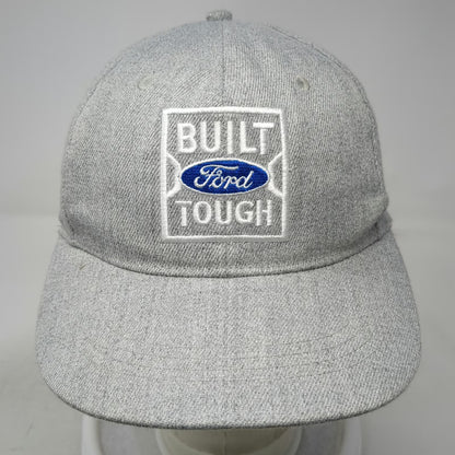 Ford Snapback Hat Gray One Size Built Tough Logo Graphic Embroidered Auto Truck