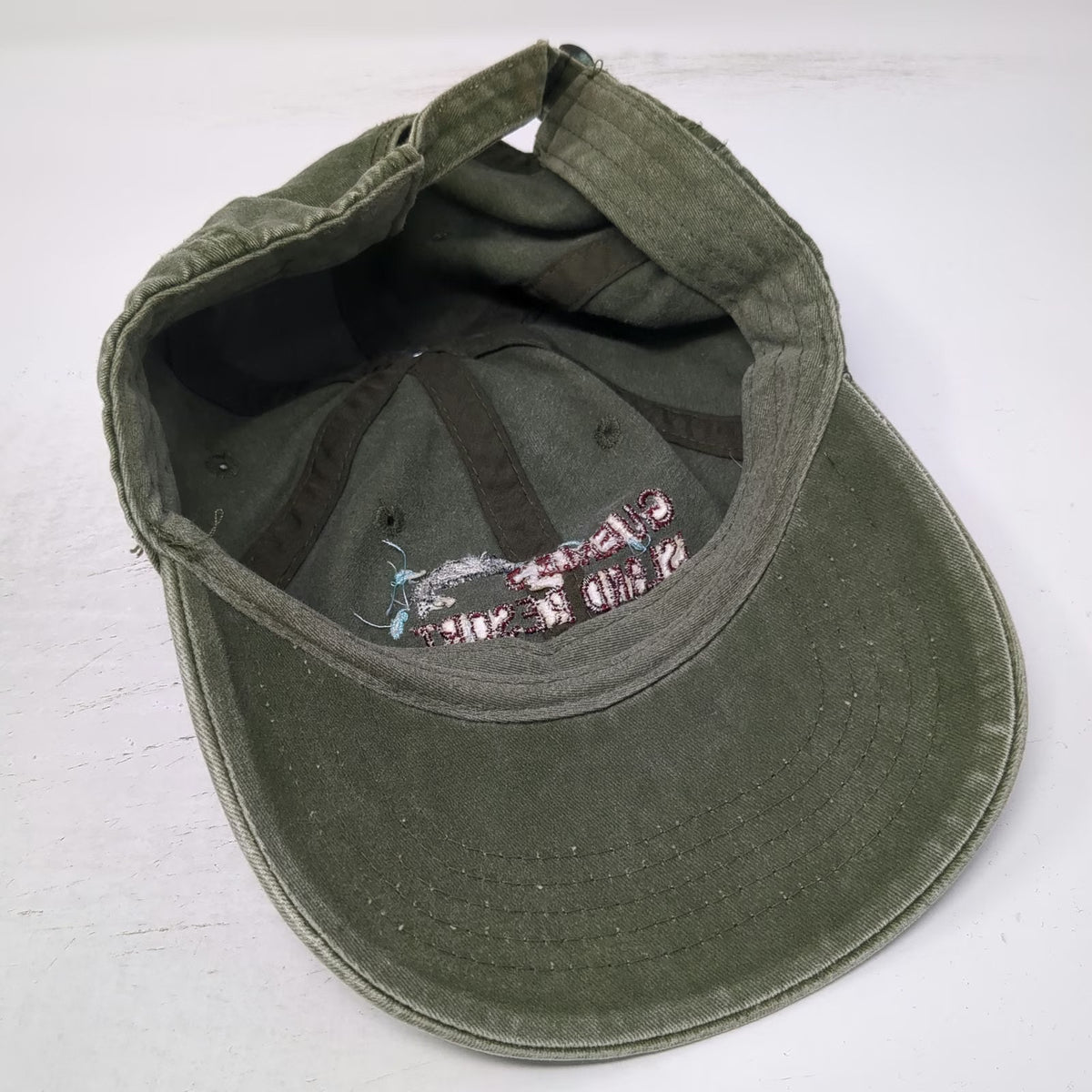 Green Baseball Cap One Size Guemes Island Resort Since 1947 Fish Embroidery Hat