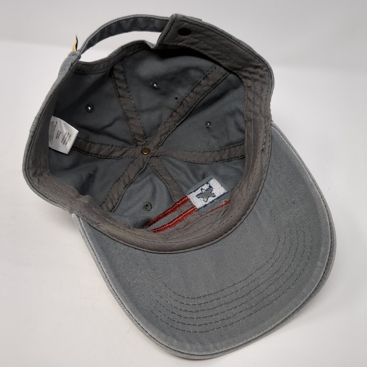 USA Flag Patch Slideback Hat Gray One Size Adjustable Solid Life Is Good