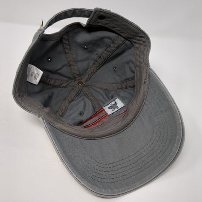 USA Flag Patch Slideback Hat Gray One Size Adjustable Solid Life Is Good