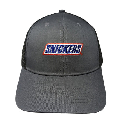 Snickers Snapback Mesh Back Trucker Hat Gray One Size 6 Panel Adjustable