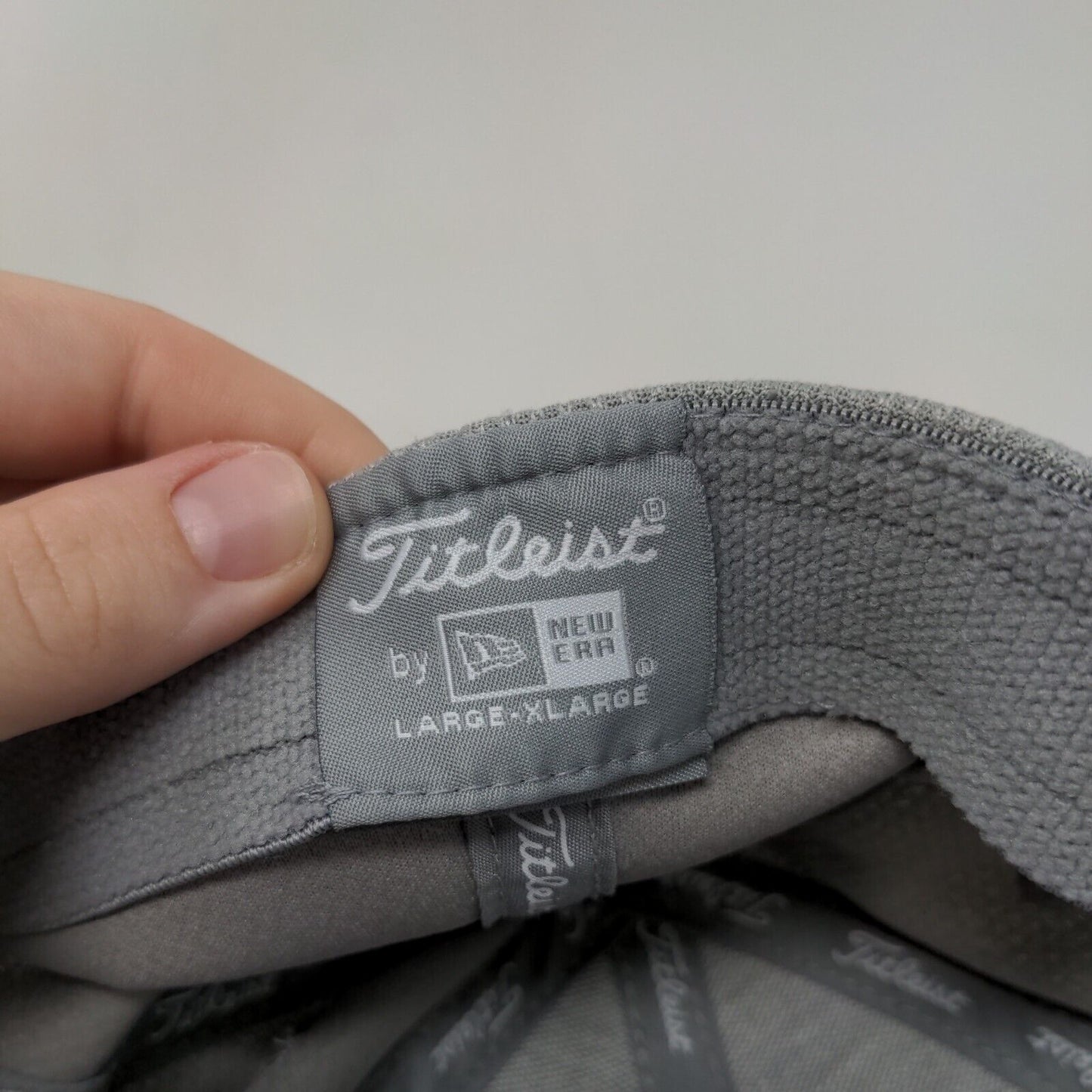 Titleist Fitted Hat Gray Large-XL Embroidered New Era 6 Panel Vent Holes