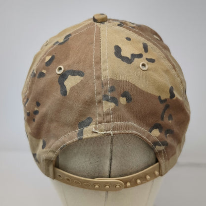 Atlas 5 Panel Beige US Army Saudi Desert Storm 1991 Camo Snapback Hat Vintage