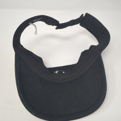 Headmost Sun Visor Hat Black One Size Adjustable Strap Lightweight Embroidered