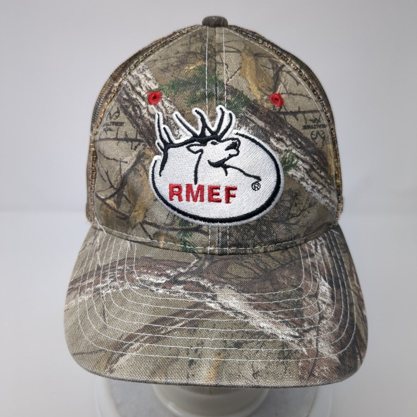 RMEF Snapback Trucker Hat Camouflage OS Adjustable Mesh Back Outdoor Cap
