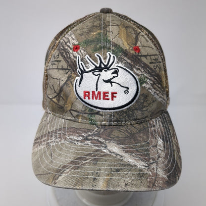 RMEF Snapback Trucker Hat Camouflage OS Adjustable Mesh Back Outdoor Cap