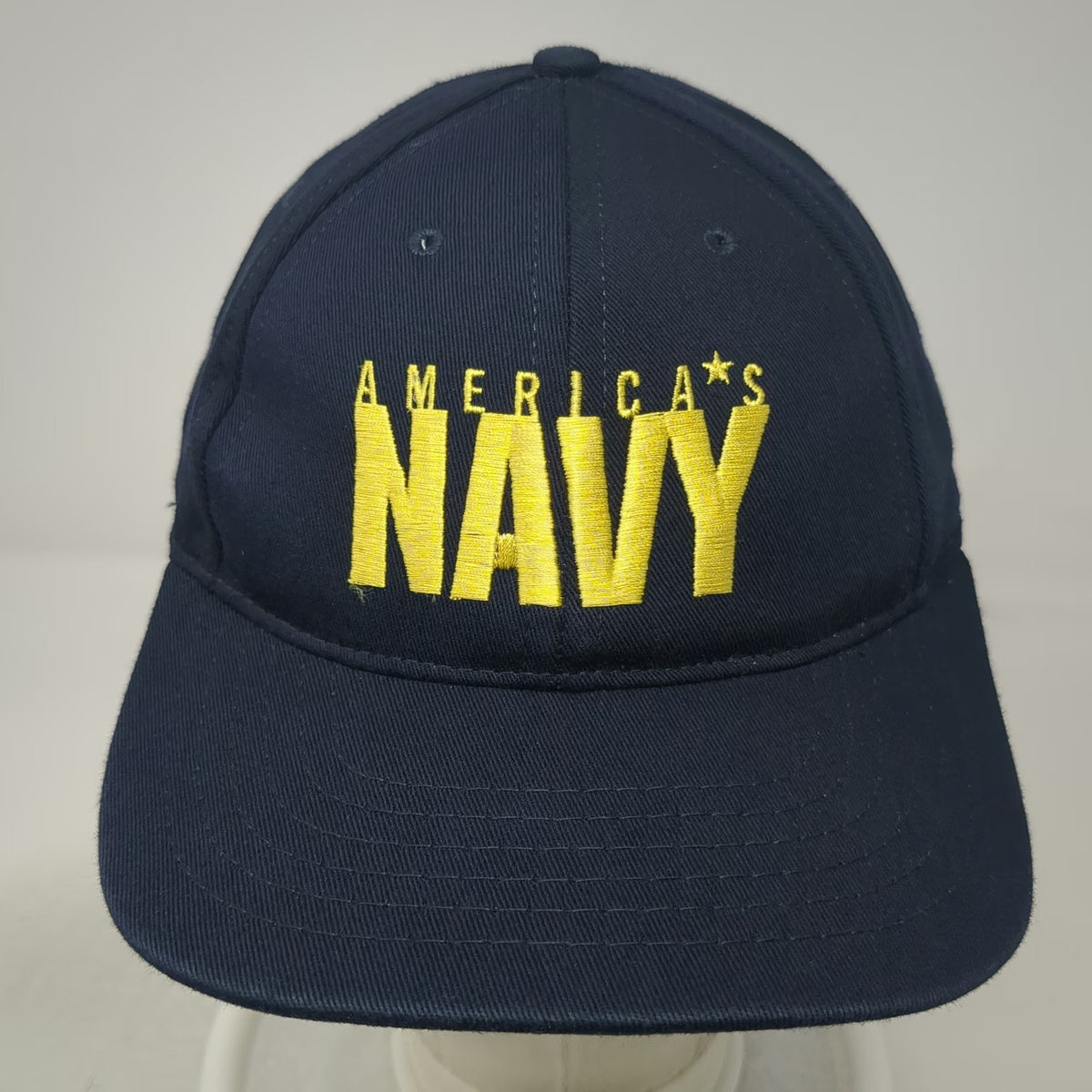 Blue Baseball Cap One Size Strapback America's Navy Embroidered USA Made Hat
