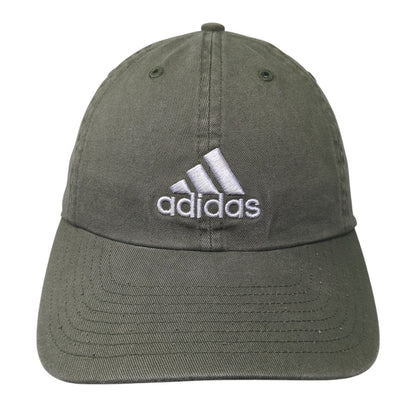 Adidas Slideback Baseball Cap Green One Size Adjustable Embroidered 6 Panel