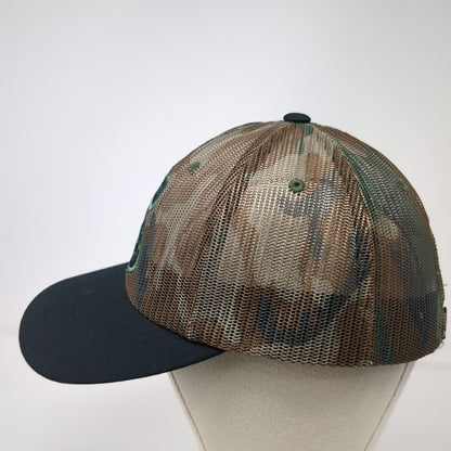Stance Trucker Hat Green Black One Size Camo Mesh Stitched S Logo Different
